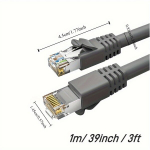 Cat6 Ethernet kabelis 1000Mbps, Pilka