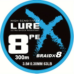 A&scaron;tuonių gijų pintas žvejybinis valas, 8BRAID*300M*0,32mm