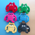6 vnt 14.99cm Mažas Emocinis Monstriukas, Spalvotas Pliu&scaron;inis Žaislas