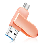 USB laikmena Nuotraukų USB-C ir USB-A atmintukas, Rožinis