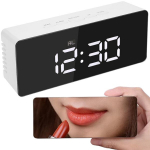 Žadintuvas Perfee su veidrodžiu ir LED laikmačiu