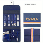 Manikiūro Rinkinys, 16 Vienetų Nerūdijantis Plienas dėkle. ,  Rainbow Blue 16vnt