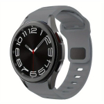 Dirželis Galaxy Watch 6 Classic 47mm 43mm 44mm 40mm silikoninis.,  Pilka