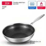 Dvipusė nerūdijančio plieno wok keptuvė, 30cm