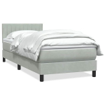 Box spring lova su čiužiniu &Scaron;viesiai pilka 90x210 cm velvet