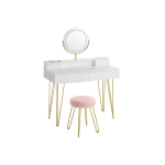 Tualetinis staliukas, VASAGLE RVT619W01, 100x40 cm, Baltas