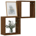Wall cube lentynos 2 vnt rudas ąžuolas 30x15x30 cm