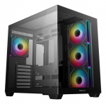 PC korpusas - DEEPCOOL - R-CG530-BKADA4-G-1 - Mini bok&scaron;tas - Mini-ITX / Micro-ATX / ATX & Micro-ATX formatas - 4 ARGB ventiliatoriai - Juodas