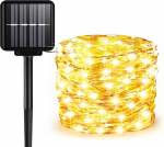 ALENEY saulės girliandos, 33ft, 100 LED, 8 režimai, lauko, warm white