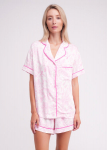 Pižama su gėlių ra&scaron;tu FLOSSED IN FLOWERS 6405/040 Giulia, spalva white/pink floral print/magenta