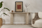 Konsolinis staliukas Sira Travertine, 150x35x75 cm, smėlio spalvos