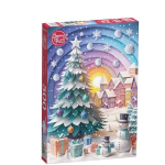 Dėlionė su Kalėdų eglute ir besmegeniais CherryPazzi Winter Wishes, 20418, 500 d.