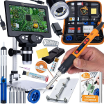 Rinkinys Rosfix NanoZoom AX1200 MasterKit Pro &ndash; Mikroskopas 7" LCD, Lituoklis 80W, Didinimas iki 1200x