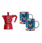 Bialetti Moka Express kavinukas 6 puodeliai 300ml raudonas