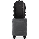 WINGS kelioninis komplektas &ndash; kuprinė su RFID apsauga ir lagaminas 54&times;39&times;20 cm su TSA spyna ir 360&deg; ratukais