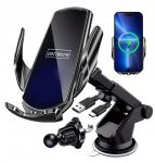 Automobilinis laikiklis su indukciniu įkrovikliu Zenwire W30 15W Qi 3in1