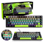 Media-Tech RED CORE MX60 mechaninė žaidimų klaviatūra 60% &ndash; žalias nugarinis ap&scaron;vietimas kompakti&scaron;koje formoje