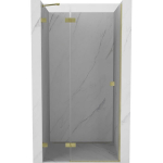 Du&scaron;o durys Mexen Lunar, kairinės, 100 cm, transparent/brushed gold