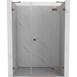 Du&scaron;o durys Mexen Lunar, de&scaron;ininės, 150 cm, transparent/rose gold