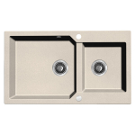 Granitinė virtuvinė plautuvė Laveo Milos SPM_4208, Beige