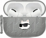 Karl Lagerfeld Choupette Head dėklas Airpods 4, sidabrinis