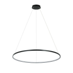 Pakabinamas Led &scaron;viestuvas Light Prestige Ring 1, juodas, 80 cm