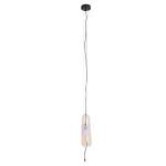 Maxlight Mauri pakabinamas &scaron;viestuvas, stiklinis gaubtas, E14, 12w, Ip20, juodas
