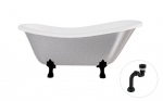 Vonia Besco Otylia Glam 170, Silver+Black, su sifonu Klik-klak Black