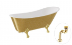 Vonia Besco Olaya Glam 160, Gold+Gold, su sifonu Klik-klak Gold