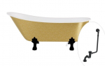 Vonia Besco Olaya Glam 160, Gold+Black, su sifonu su persipylimu Klik-klak Black