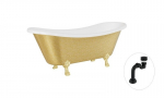 Vonia Besco Amelia Glam 190, Gold+Gold, su sifonu Klik-klak Black