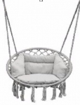 Pakabinamas krėslas Nore Zari, 80x60x120cm, light grey