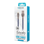 Forever Tornado Usb laidas - Iphone, 1m, 3a, tamsiai mėlynas
