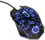 Gembird Mus-6b-grafix-01 optinė Usb pelė, 6 mygtukų, juoda