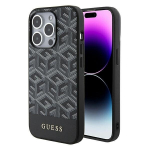 Guess GCube Stripes MagSafe dėklas iPhone 15 Pro Max - juodas