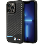 Bmw Leather Carbon dėklas Iphone 13 Pro Max 6.7" juodas