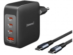 Įkroviklis ne&scaron;iojamam kompiuteriui Intenso W140a3c Gan 140w įkroviklis su Usb-c C520c kabeliu