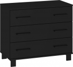 Komoda Meblocross 3S, juoda