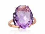 Auksinis žiedas Diamond Sky "Royal Amethyst III" i&scaron; raudono, 585 prabos aukso
