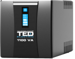1100VA 600W UPS Line Interactive &ndash; LCD ekranas &ndash; 4 i&scaron;ėjimai | Akumuliatoriai 2x 12V-7Ah