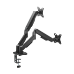 TV laikiklis Dvigubo monitoriaus stalo laikiklis Deltaco ARM-1300-B 17&ndash;32" su mechanine spyruokle, visi&scaron;ko judesio, iki 9 kg vienam ekranui