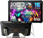 Plan&scaron;etinis kompiuteris 5G Blackview Active 12 Pro, 11" 90Hz 48 + 1 To/SD 2 To, Android 15, 30000 mAh, 108MP + 50MP Juoda