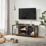 TV staliukas, 120x40x50 cm, rudas ir juodas