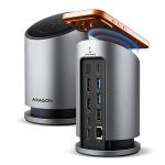 Axagon Hmc-wl9 Usb-c 9w1 Hub: 10gb/s, 8k, Pd 100w, Belaidžio įkrovimo 15w