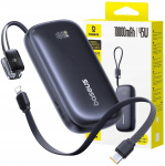 Atsarginis maitinimo &scaron;altinis ("Power Bank") Baseus Enerfill 10000mah 45w Powerbank su Usb-c, Usb-a ir Lightning kabeliu