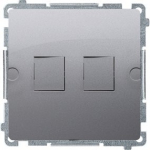 Kontakt Simon Basic dvigubas Keystone modulis, sidabrinis