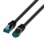 Patchcord S/ftp Kat.6a 0,25m Lszh juodas