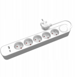 Prailgintuvas su 5 lizdais ir Usb-a, Usb-c, 1.5m