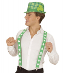 ST. PATRICK'S DAY TARTAN FEDORA WITH SHAMROCK