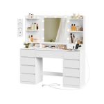 Tualetinis staliukas 40x107x144 cm baltas, medinis